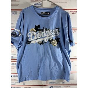 Pro Standard Los Angeles Dodgers Roses T-Shirt University Blue BASEBALL MLB